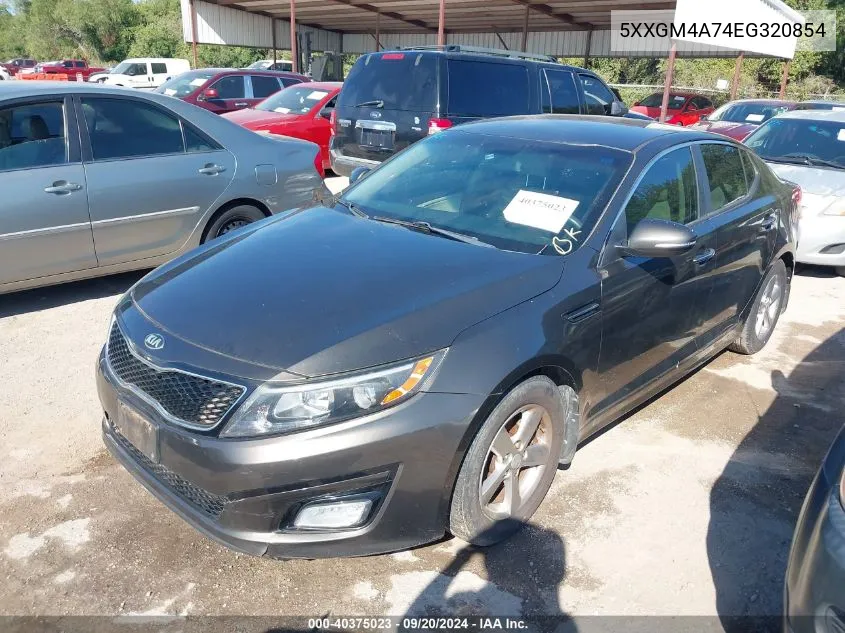 2014 Kia Optima Lx VIN: 5XXGM4A74EG320854 Lot: 40375023