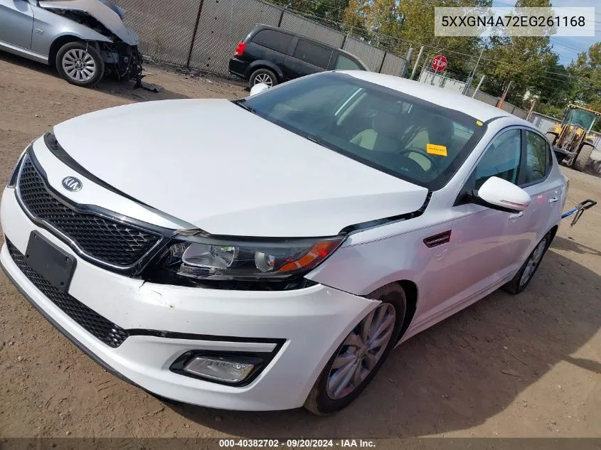 2014 Kia Optima Ex VIN: 5XXGN4A72EG261168 Lot: 40382702