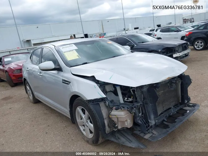 5XXGM4A76EG336781 2014 Kia Optima Lx