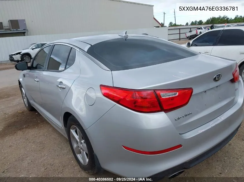 5XXGM4A76EG336781 2014 Kia Optima Lx