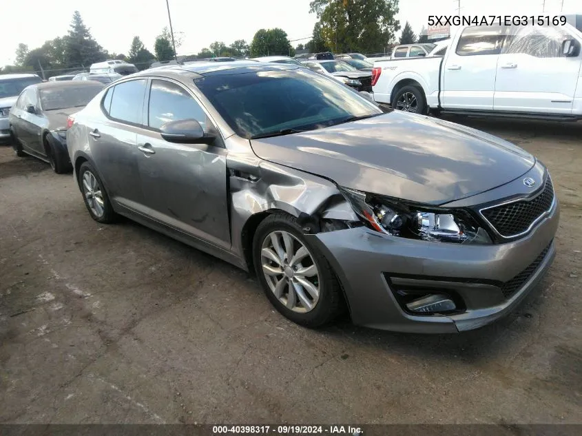 2014 Kia Optima Ex VIN: 5XXGN4A71EG315169 Lot: 40398317