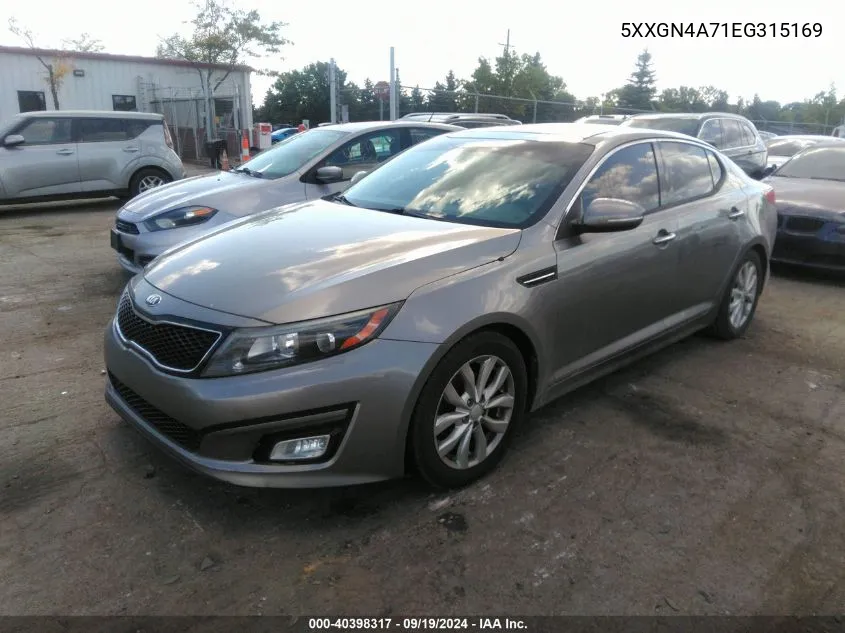 2014 Kia Optima Ex VIN: 5XXGN4A71EG315169 Lot: 40398317