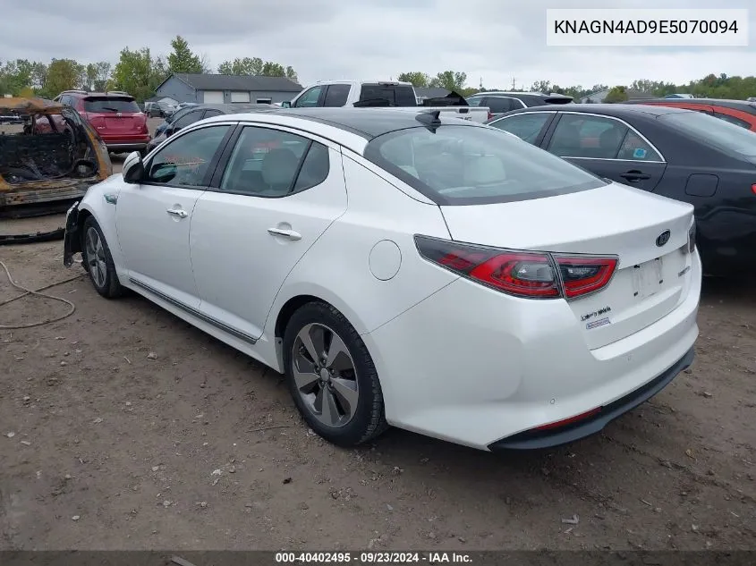 2014 Kia Optima Hybrid Ex VIN: KNAGN4AD9E5070094 Lot: 40402495