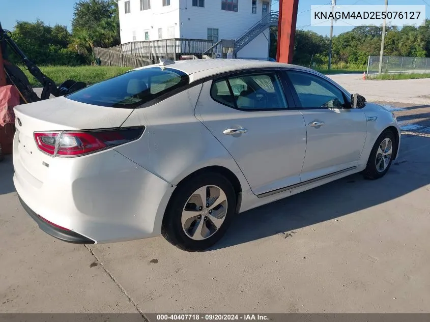 2014 Kia Optima Hybrid Lx VIN: KNAGM4AD2E5076127 Lot: 40407718