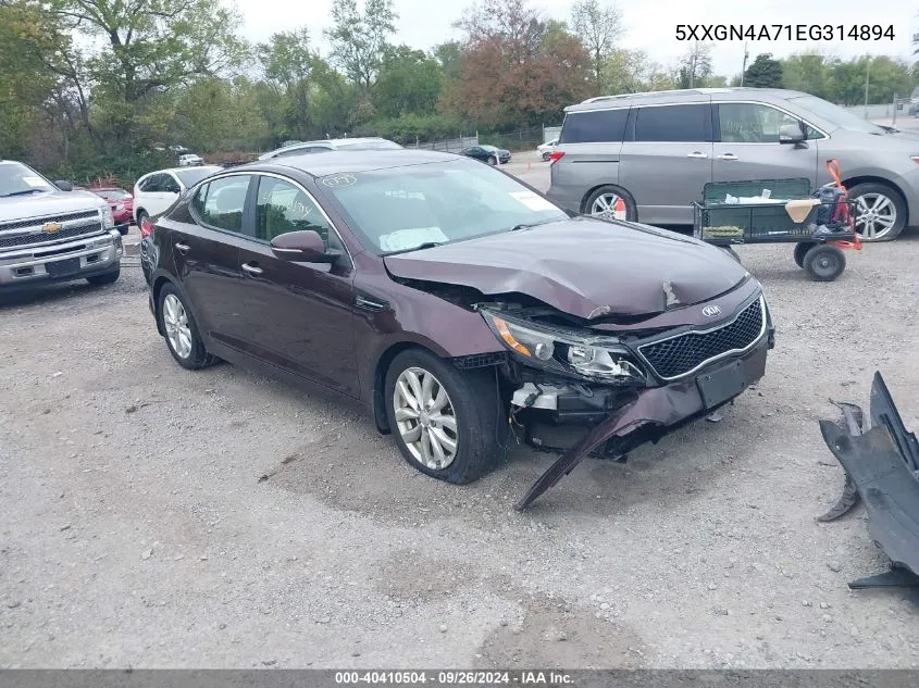 2014 Kia Optima Ex VIN: 5XXGN4A71EG314894 Lot: 40410504