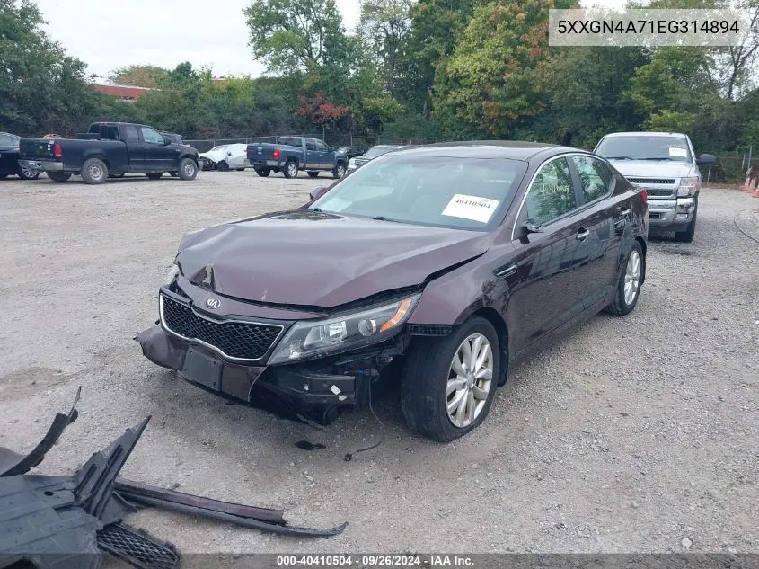 2014 Kia Optima Ex VIN: 5XXGN4A71EG314894 Lot: 40410504