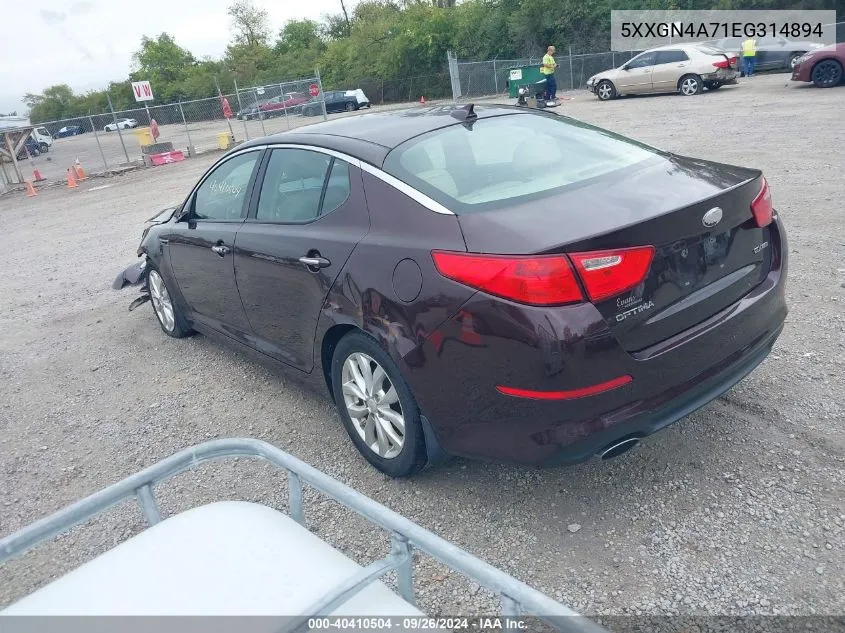 5XXGN4A71EG314894 2014 Kia Optima Ex