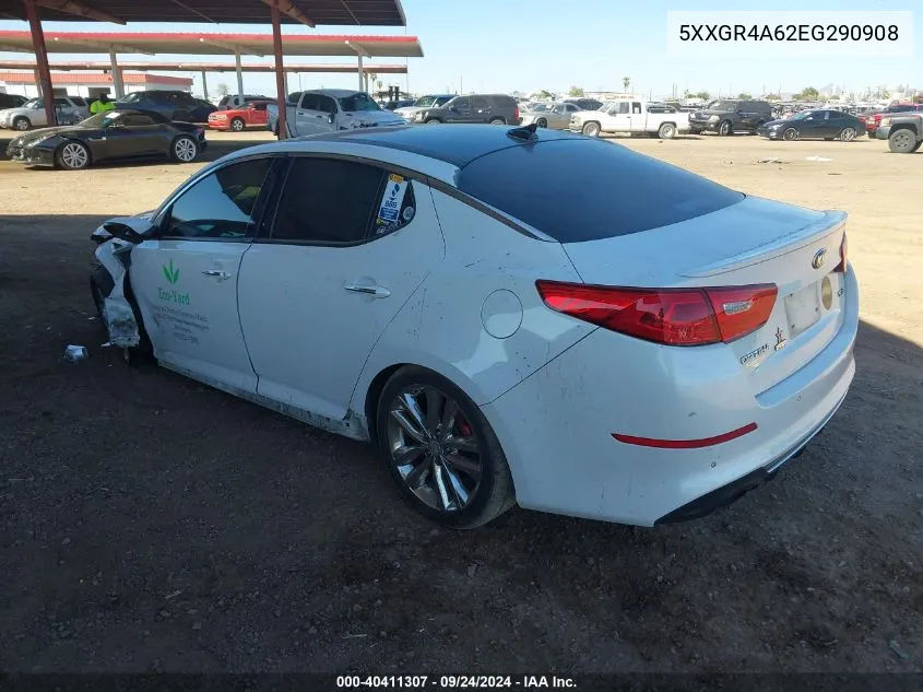 2014 Kia Optima Sxl Turbo VIN: 5XXGR4A62EG290908 Lot: 40411307