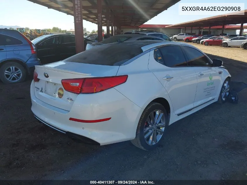 2014 Kia Optima Sxl Turbo VIN: 5XXGR4A62EG290908 Lot: 40411307