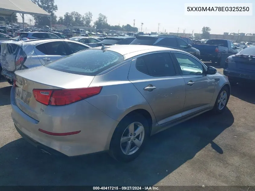 5XXGM4A78EG325250 2014 Kia Optima Lx