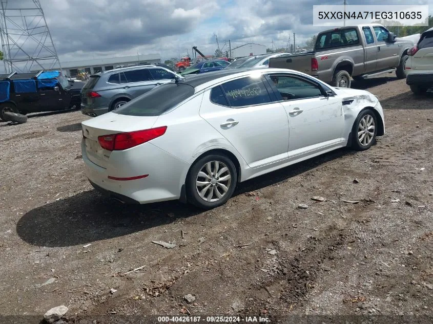 5XXGN4A71EG310635 2014 Kia Optima Ex