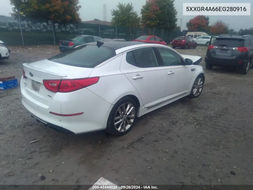 2014 Kia Optima Sxl Turbo VIN: 5XXGR4A66EG280916 Lot: 40444020