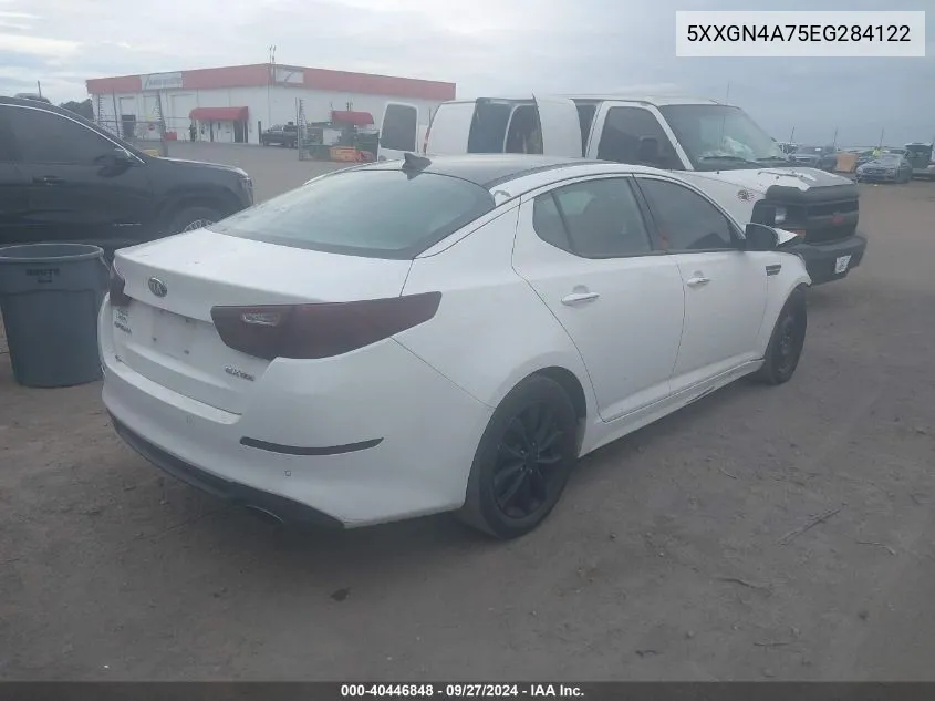 5XXGN4A75EG284122 2014 Kia Optima Ex