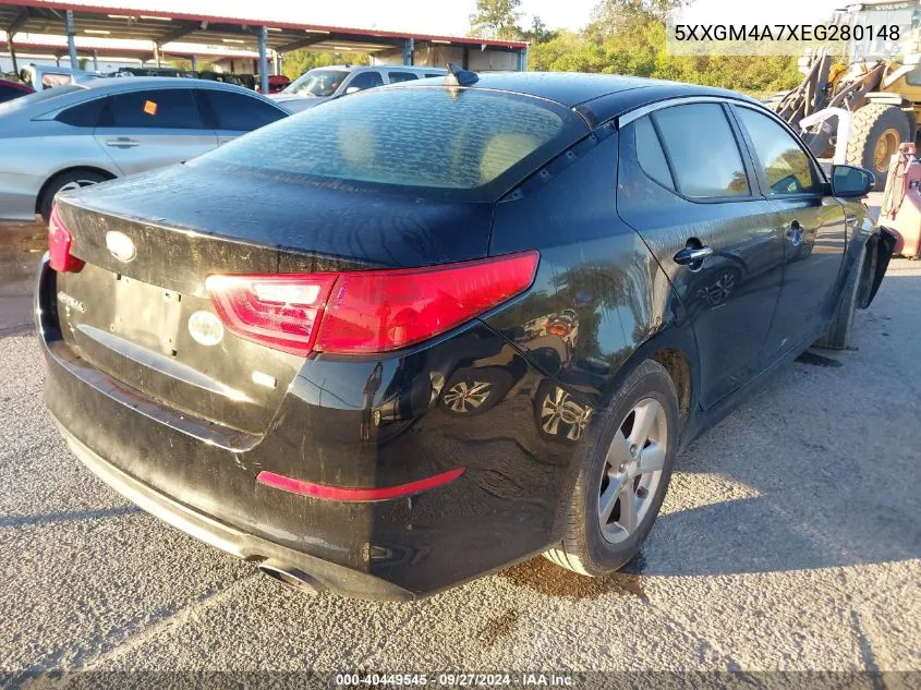 2014 Kia Optima Lx VIN: 5XXGM4A7XEG280148 Lot: 40449545