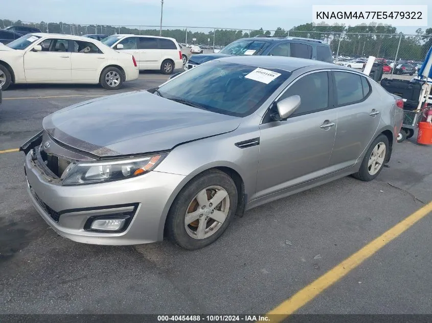 2014 Kia Optima Lx VIN: KNAGM4A77E5479322 Lot: 40454488