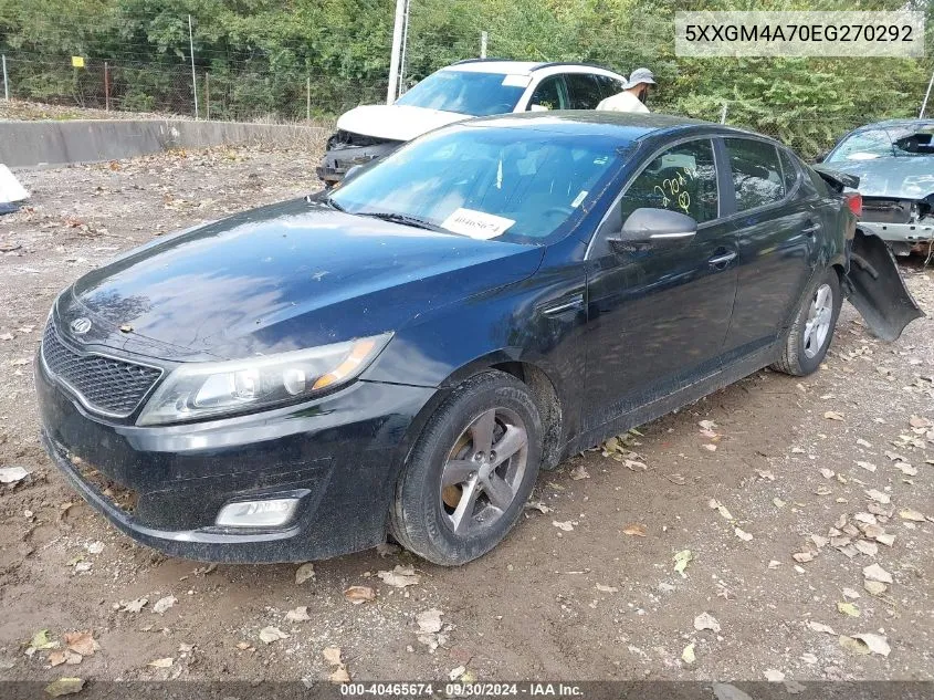 2014 Kia Optima Lx VIN: 5XXGM4A70EG270292 Lot: 40465674