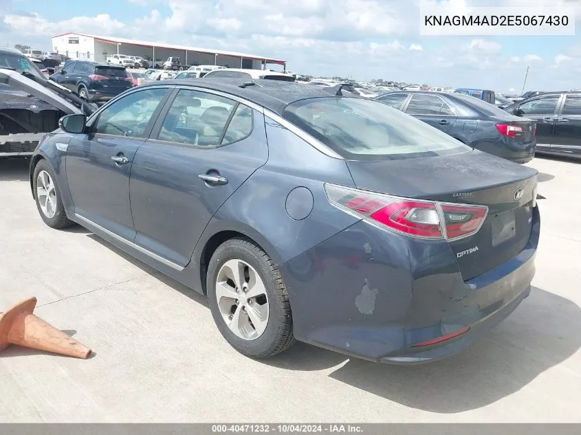 KNAGM4AD2E5067430 2014 Kia Optima Hybrid Lx