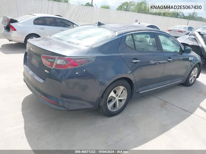 KNAGM4AD2E5067430 2014 Kia Optima Hybrid Lx