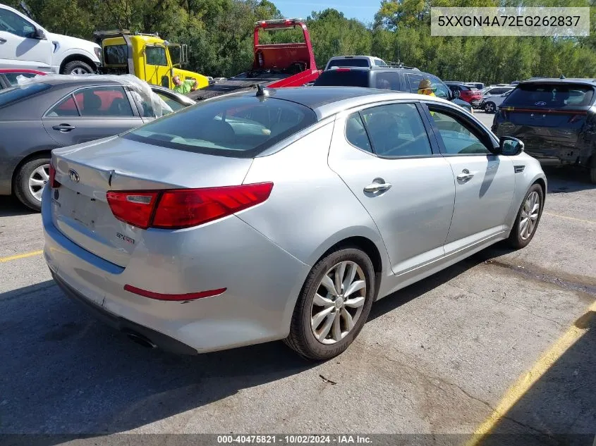 2014 Kia Optima Ex VIN: 5XXGN4A72EG262837 Lot: 40475821