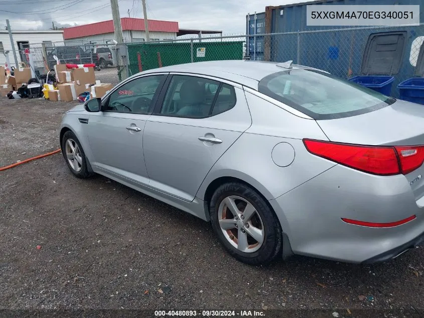 5XXGM4A70EG340051 2014 Kia Optima Lx