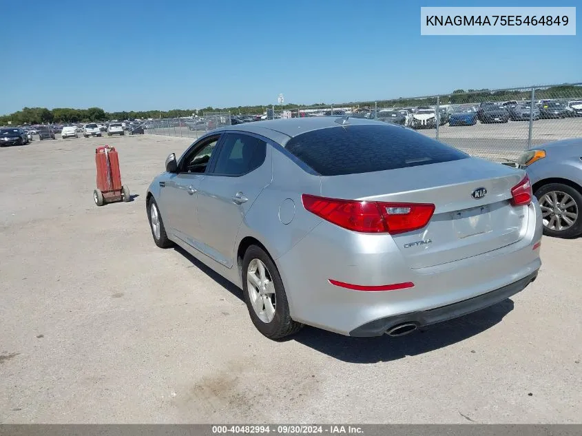 2014 Kia Optima Lx VIN: KNAGM4A75E5464849 Lot: 40482994