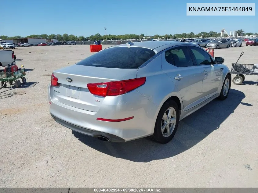 2014 Kia Optima Lx VIN: KNAGM4A75E5464849 Lot: 40482994