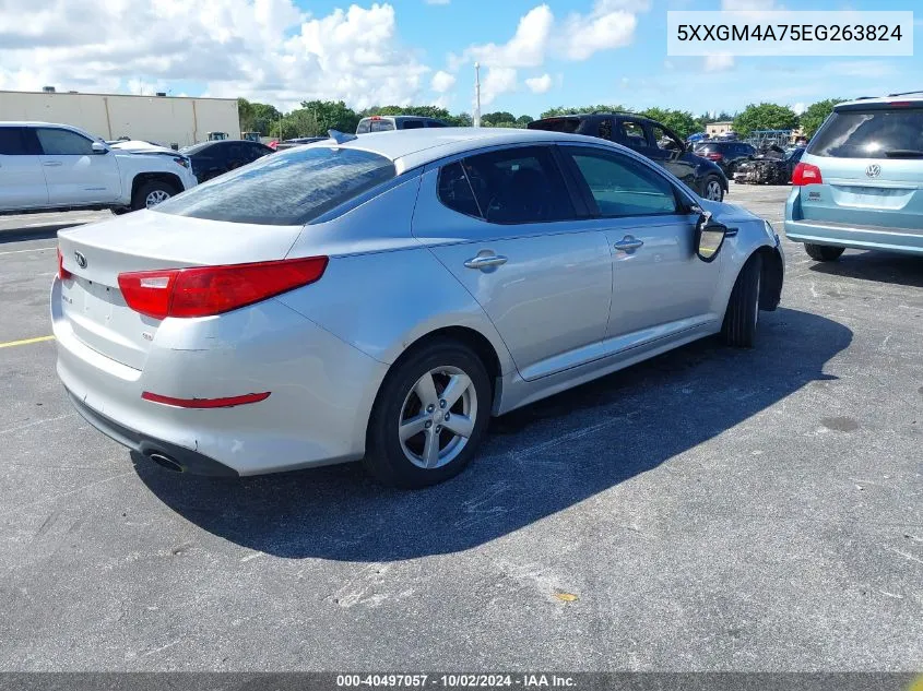 2014 Kia Optima Lx VIN: 5XXGM4A75EG263824 Lot: 40497057