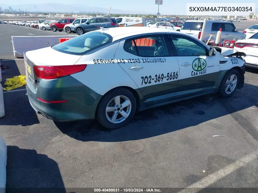 2014 Kia Optima Lx VIN: 5XXGM4A77EG340354 Lot: 40499031