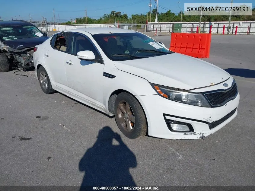 2014 Kia Optima Lx VIN: 5XXGM4A77EG299191 Lot: 40500357