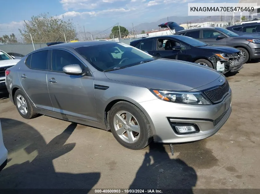 2014 Kia Optima Lx VIN: KNAGM4A70E5476469 Lot: 40500903