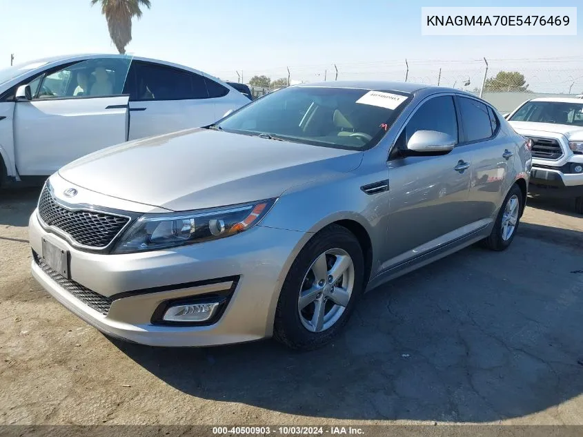 2014 Kia Optima Lx VIN: KNAGM4A70E5476469 Lot: 40500903