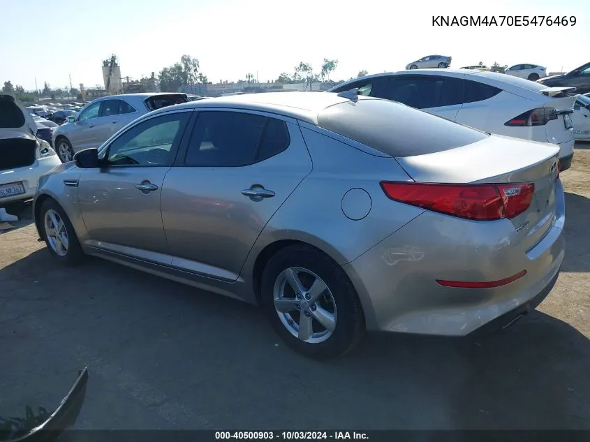 2014 Kia Optima Lx VIN: KNAGM4A70E5476469 Lot: 40500903