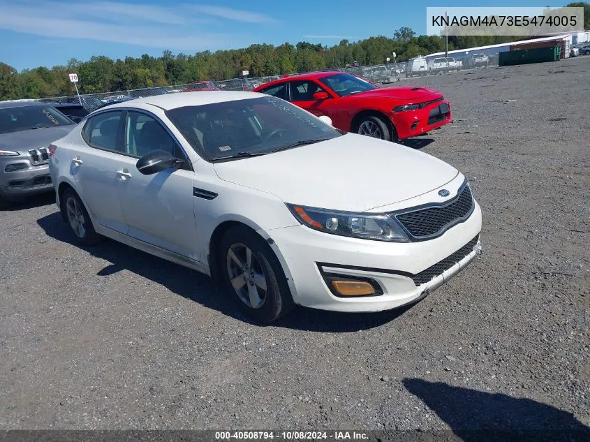 2014 Kia Optima Lx VIN: KNAGM4A73E5474005 Lot: 40508794