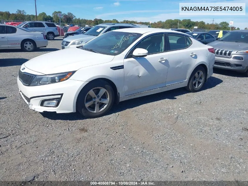 KNAGM4A73E5474005 2014 Kia Optima Lx