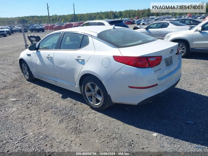 KNAGM4A73E5474005 2014 Kia Optima Lx