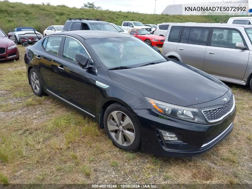 2014 Kia Optima Hybrid VIN: KNAGN4AD7E5072992 Lot: 40518248