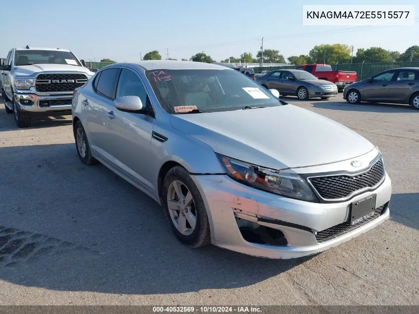 2014 Kia Optima Lx VIN: KNAGM4A72E5515577 Lot: 40532569