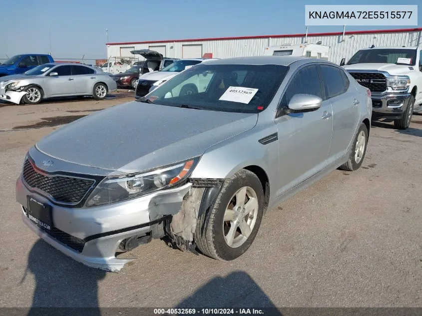 2014 Kia Optima Lx VIN: KNAGM4A72E5515577 Lot: 40532569