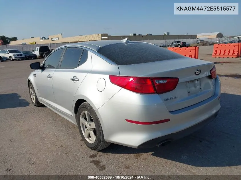 2014 Kia Optima Lx VIN: KNAGM4A72E5515577 Lot: 40532569