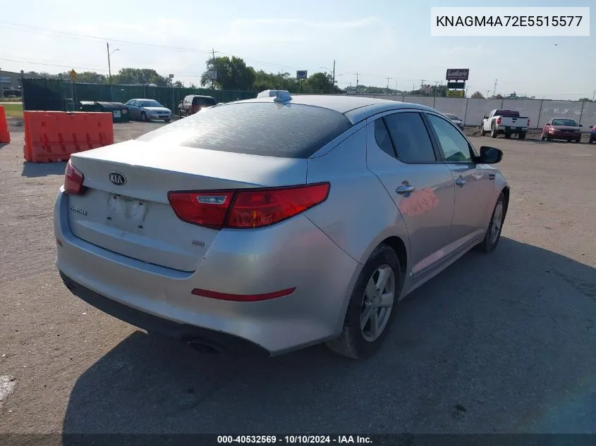 2014 Kia Optima Lx VIN: KNAGM4A72E5515577 Lot: 40532569