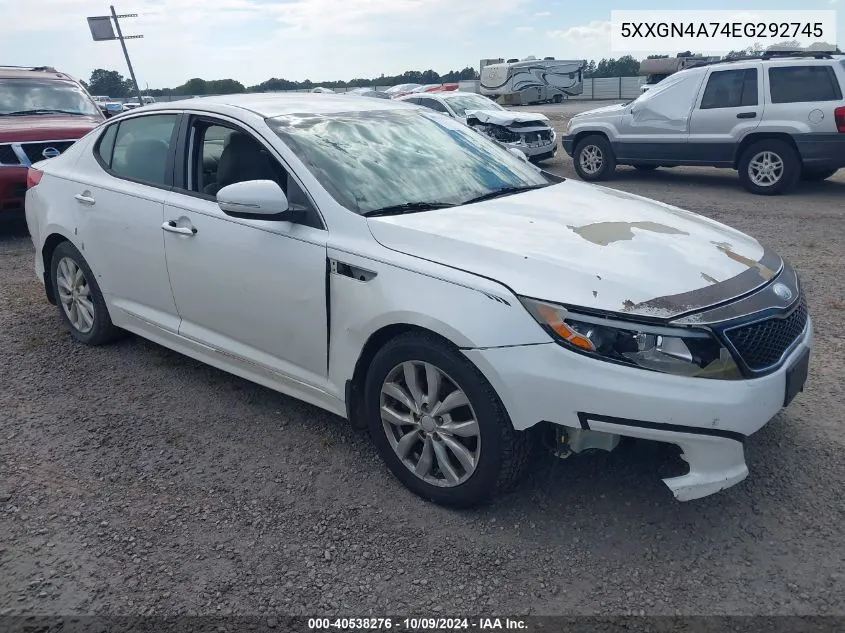 2014 Kia Optima Ex VIN: 5XXGN4A74EG292745 Lot: 40538276