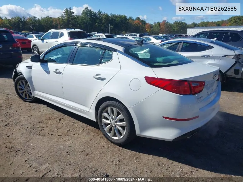 2014 Kia Optima Ex VIN: 5XXGN4A71EG262585 Lot: 40541808