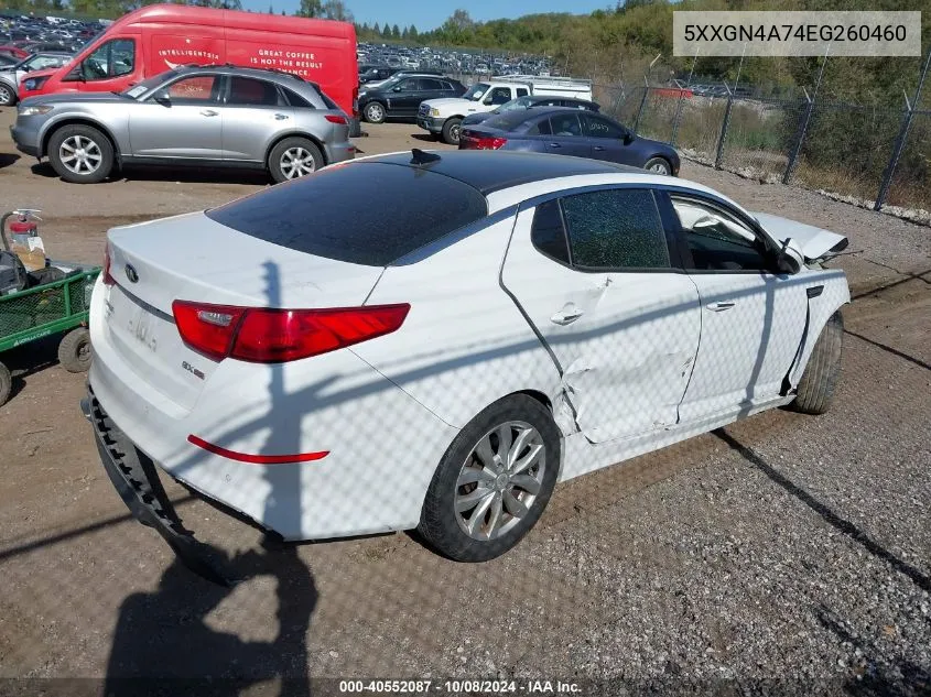 2014 Kia Optima Ex VIN: 5XXGN4A74EG260460 Lot: 40552087