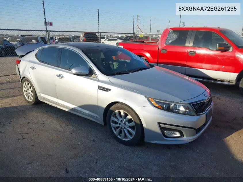 2014 Kia Optima Ex VIN: 5XXGN4A72EG261235 Lot: 40559156