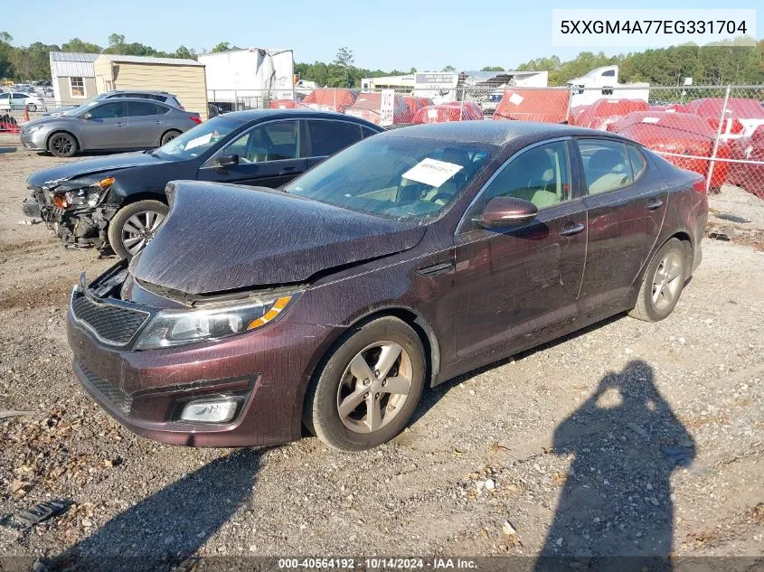 2014 Kia Optima Lx VIN: 5XXGM4A77EG331704 Lot: 40564192