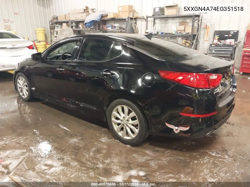 5XXGN4A74EG351518 2014 Kia Optima Ex