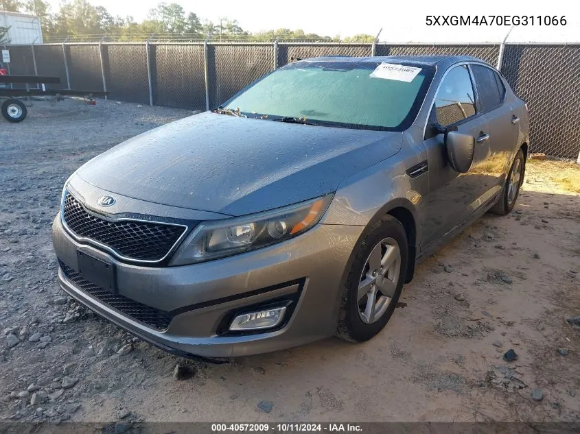 2014 Kia Optima Lx VIN: 5XXGM4A70EG311066 Lot: 40572009