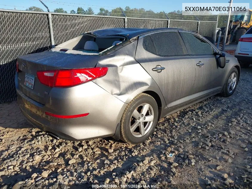 5XXGM4A70EG311066 2014 Kia Optima Lx