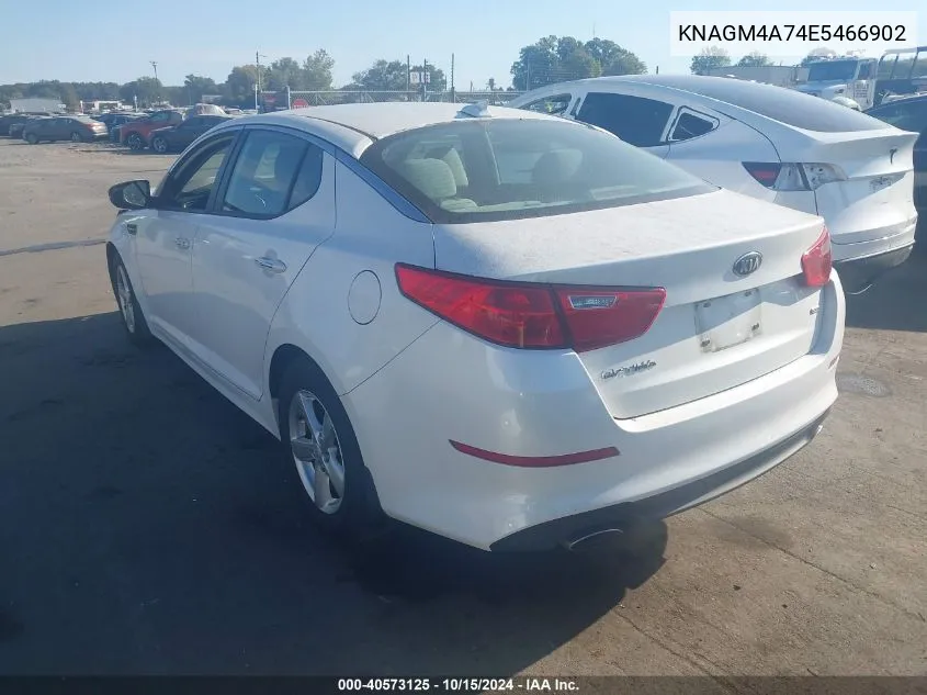 2014 Kia Optima Lx VIN: KNAGM4A74E5466902 Lot: 40573125