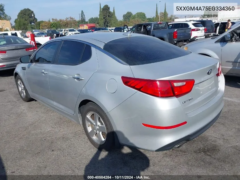 5XXGM4A75EG334360 2014 Kia Optima Lx